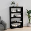vidaXL Bücherregal/Raumteiler Schwarz 80x30x135,5 cm Massivholz Kiefer 808197 Bild 3