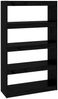 vidaXL Bücherregal/Raumteiler Schwarz 80x30x135,5 cm Massivholz Kiefer 808197 Bild 2