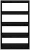 vidaXL Bücherregal/Raumteiler Schwarz 80x30x135,5 cm Massivholz Kiefer 808197 Bild 5