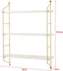 en.casa 'Ösel' Wandregal Marmoroptik, Stahl / MDF weiß, 63,5 x 15 x 48 cm Bild 3