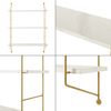 en.casa 'Ösel' Wandregal Marmoroptik, Stahl / MDF weiß, 63,5 x 15 x 48 cm Bild 5