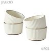 JIWOO Schale 4er Ø11cm,Müslischale Eisschale Dessertschale Obstschale Snackschale, Keramik, (Schaleset, 4-tlg), Hochwertiges Schalen Beige Mikrowellenofen Spülmaschine Ø 11cm Bild 4