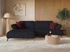 Selsey 'Avolla' Ecksofa mit Schlaffunktion, Bettkasten und hydrophober Chenille, linksseitig, Anthrazit Bild 2