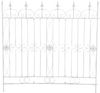 Gartenzaun LINUS 4er Set Antik - 124x1x116cm, Metall, Antik-Weiß | Steckzaun Element Rankzaun Eisen Bild 2