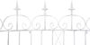 Gartenzaun LINUS 4er Set Antik - 124x1x116cm, Metall, Antik-Weiß | Steckzaun Element Rankzaun Eisen Bild 4
