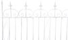 Gartenzaun LINUS 4er Set Antik - 124x1x116cm, Metall, Antik-Weiß | Steckzaun Element Rankzaun Eisen Bild 3