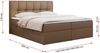 Boxspringbett mit Kopfteil und Topper, Doppelbett - RICO - 120x200cm - Braun Kunstleder - H3 Bild 5