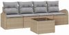 vidaXL Gartensofa-set mit Speicher 5 pcs Beige und Grau Poly-Rattan 3354579 Bild 2