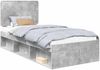 vidaXL Bettrahmen Beton Grau 90 x 190 cm Massives Kiefernholz 3412545 Bild 2