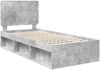 vidaXL Bettrahmen Beton Grau 90 x 190 cm Massives Kiefernholz 3412545 Bild 4