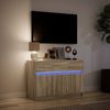 vidaXL TV-Schrank mit LED-Beleuchtung Sonoma-Eiche 91x34x61 cm 852182 Bild 5