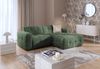 luma-home Modernes Ecksofa mit Ottomane rechts, mit markanten Steppungen, Chenille in Grün, 234 x 161 x 79 cm Bild 3