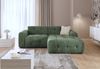 luma-home Modernes Ecksofa mit Ottomane rechts, mit markanten Steppungen, Chenille in Grün, 234 x 161 x 79 cm Bild 2