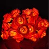 MUPOO LED-Lichterkette LED Nachtlicht 3M 20LEDs Girlande,Kunstblume Rose Warmweiß,Batterie, für Party Weihnachten,Blumengirlande Rose,LED Dekolicht Bild 4
