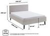 Polsterbett 140 x 200 Bettgestell Bett Doppelbett mit Kopfteil Made in Germany Bild 5
