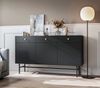 AX LIVING Kommode modern Dinley 155 cm Schwarz Matt mit Türen & Schubladen Bild 5