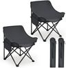 Sunula 2er Set Campingstuhl Faltbar Angelstuhl Klappsessel mit Tragetasche für Garten, mit Tragetasche, Klappstuhl bis max. 100 kg, Anthrazit Bild 2