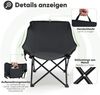 Sunula 2er Set Campingstuhl Faltbar Angelstuhl Klappsessel mit Tragetasche für Garten, mit Tragetasche, Klappstuhl bis max. 100 kg, Anthrazit Bild 4