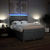 vidaXL Boxspringbett mit Matratze Hellgrau 140x200 cm Stoff 3294393 Bild 4