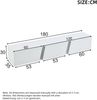 Wandmontierter TV-Schrank, Lowboard TV-Schrank mit LED-Leuchten, TV-Ständer mit 3 Schranktüren, geeignet für 75-Zoll-Fernseher, TV-Schrank Fernsehschrank Hochglanz, Weiß, 180 x 35 x 30 cm Bild 4