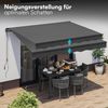 STEELSØN 'Kestria' Gelenkarmmarkise 300x250 cm, anthrazit, wetterfest und blickdicht, Markise mit Aluminium-Kassette und Wandhalterung, Balkonmarkise mit Handkurbel Bild 5