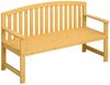 Outsunny Gartenbank mit Rückenlehnen (Parkbank, 1-St, Sitzbank), für Balkon Terrasse, Garten, 143 x 51 x 85 cm, Orange Bild 2