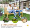 Outsunny Gartenbank mit Rückenlehnen (Parkbank, 1-St, Sitzbank), für Balkon Terrasse, Garten, 143 x 51 x 85 cm, Orange Bild 4