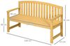 Outsunny Gartenbank mit Rückenlehnen (Parkbank, 1-St, Sitzbank), für Balkon Terrasse, Garten, 143 x 51 x 85 cm, Orange Bild 3