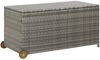 vidaXL Garten-Auflagenbox Hellgrau 120x65x61 cm Poly Rattan 310090 Bild 2