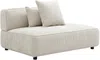 Vente-unique - LELACO Chaise longue Stoff Beige - B 105 cm x H 74 cm x L 145 cm Bild 2
