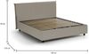 Dmora Doppelbett Augustus, Bettkasten aus Kunstleder, Öffnung vorne, geeignet für Matratze 140x200 cm, 100 % Made in Italy, taubenGrau Bild 3