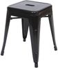 4er-Set Hocker HWC-A73, Metallhocker Sitzhocker, Metall Industriedesign stapelbar ~ schwarz Bild 3