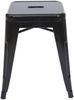 4er-Set Hocker HWC-A73, Metallhocker Sitzhocker, Metall Industriedesign stapelbar ~ schwarz Bild 4