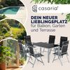 CASARIA® Gartenmöbel Set Gartentisch 6 Stühle Silber Bild 2