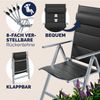 CASARIA® Gartenmöbel Set Gartentisch 6 Stühle Silber Bild 4