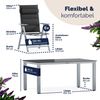 CASARIA® Gartenmöbel Set Gartentisch 6 Stühle Silber Bild 3