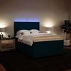 vidaXL Boxspringbett mit Matratze Blau 160x200 cm Samt 3293252 Bild 5