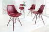 4er Set Design-Klassiker Stuhl NORWAY rot Retro Bild 3