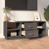vidaXL TV-Schrank Grau 100x34x40 cm Massivholz Kiefer 818227 Bild 3