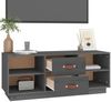 vidaXL TV-Schrank Grau 100x34x40 cm Massivholz Kiefer 818227 Bild 5