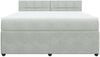 vidaXL Boxspringbett mit Matratze Hellgrau 180x200 cm Samt 3287806 Bild 4