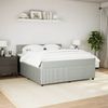 vidaXL Boxspringbett mit Matratze Hellgrau 180x200 cm Samt 3287806 Bild 3