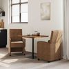 vidaXL Esszimmerstühle mit Rollen 2 pcs Braun 58 x 67 x 97 cm 42017896 Bild 3