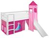 Lilokids Spielbett Hochbett JELLE mit Vorhang & Turm Frozen Anna & Elsa Eiskönigin Bild 2