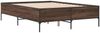 vidaXL Bettgestell Braun Eichen-Optik 135x190 cm Holzwerkstoff Metall 3279816 Bild 3