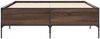 vidaXL Bettgestell Braun Eichen-Optik 135x190 cm Holzwerkstoff Metall 3279816 Bild 4