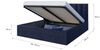 FDM Polsterbett Bettgestell Bettrahmen 120x200, 140x200, 160x200, 180x200cm (MADE IN EU - mit hochwertigem Velours Bezug Trinity, Bettrahmen, Bett, Optional mit Matratze bestellbar, mit großen gepolsterten Kopfteil, mit Bettkasten zum aufklappen), Meta... Bild 3