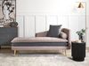 Chaiselongue Samtstoff taupe dunkelgrau rechtsseitig GONESSE Bild 3