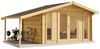 Alpholz Gartenhaus Mirko Modern mit Schleppdach Gartenhaus aus Holz in Pinie Holzhaus mit 40 mm Wandstärke inklusive Schleppdach Blockbohlenhaus mit Montagematerial Bild 3