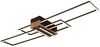 LED Deckenleuchte, schwarz, Holzoptik, L 100 cm Bild 4